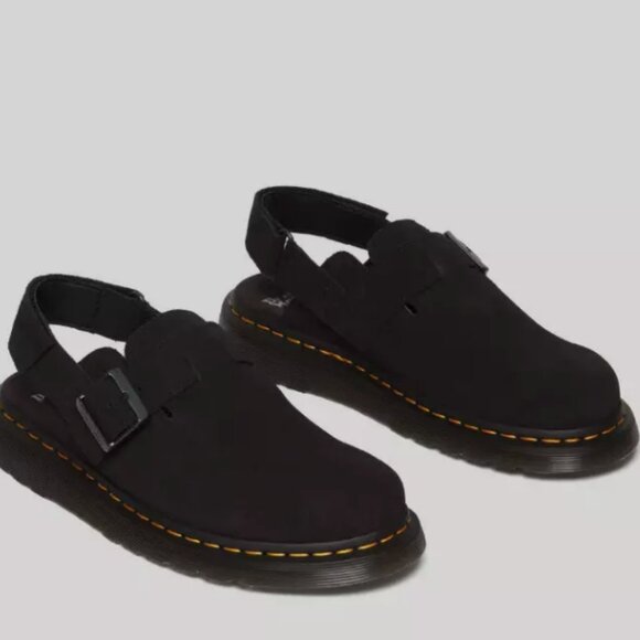 Dr. Martens JORGE II Black SUEDE SLINGBACK MULES MSRP$170 Wellmade & Versatile - Picture 7 of 15